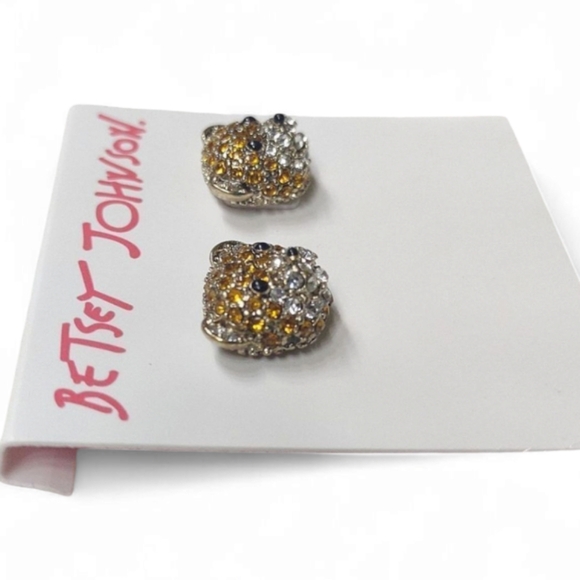 Betsey Johnson Teddy Bear Earrings - Picture 2 of 3